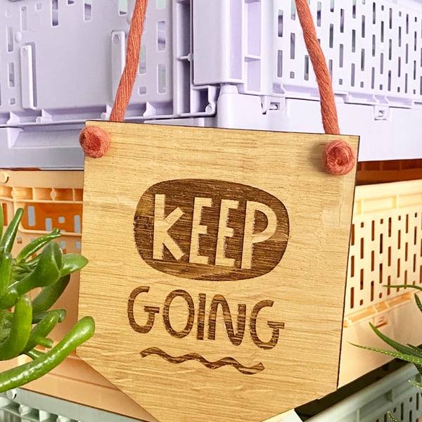 Unique gifts for women, motivational quote oak wooden wall hanging banner sign
