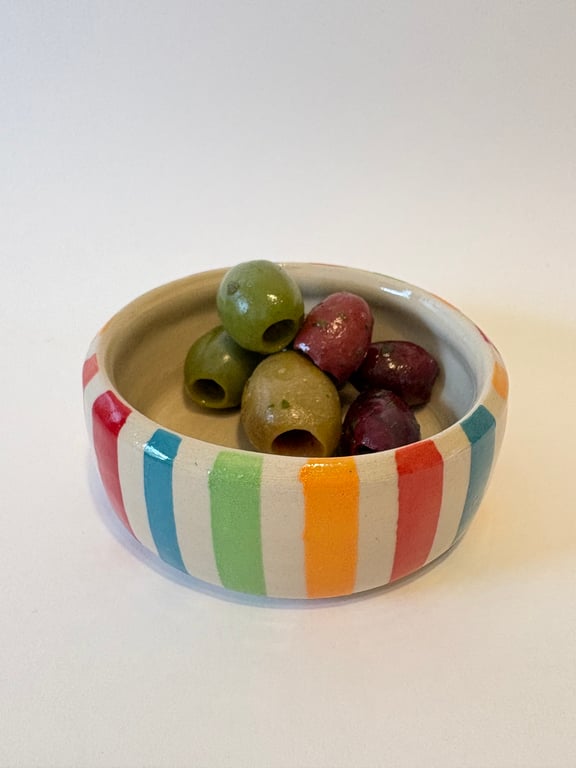STRIPEY CERAMIC DISH