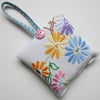 Vintage Embroidered Floral Lavender Bag