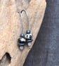 Drop Earrings, Jasper and Hematite Silver Dangle Drop Earrings, Small Earrings