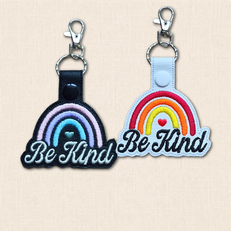 Be Kind Keyring - Positive Rainbow Bag Charm