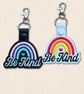 Be Kind Keyring - Positive Rainbow Bag Charm