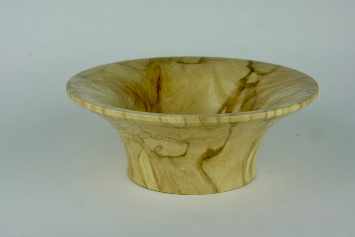 Sycamore Wood Bowl, Ornamental Miniature Dish, No. 734