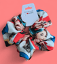 Handmade retro hair scrunchie