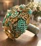 Silver Brooch Bridal Bouquet - Handmade Keepsake Wedding Bouquet - Image 4