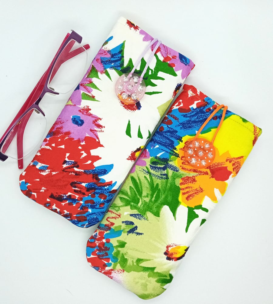 Rose and Hubble flower glasses Case 