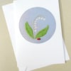 May Birthday Embroidered Lily Of The Valley Card 