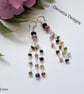 Watermelon Tourmaline Sterling Silver Dangle Earrings LAST PAIR - Image 4