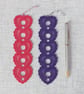 Bookmark, hearts bookmark, embroidered lace, purple - Image 8