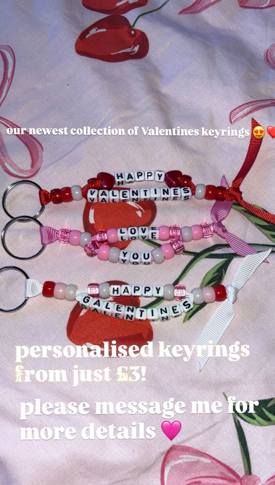 Valentines Personalised Keyrings