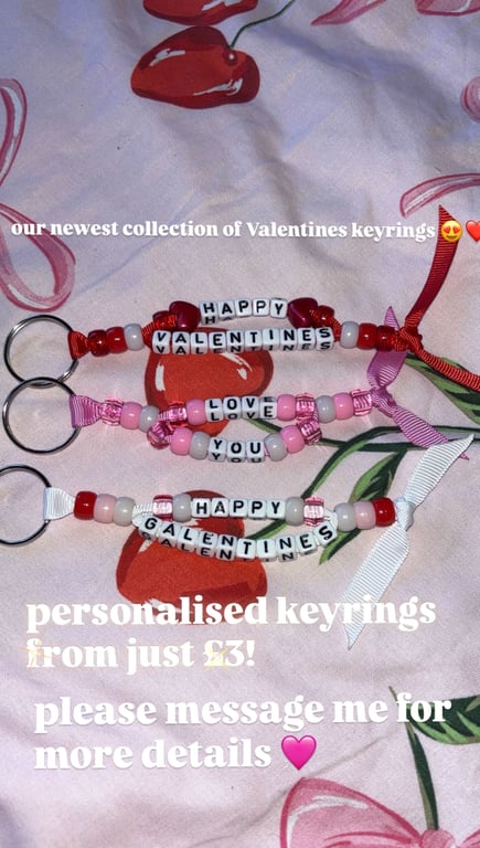 Valentines Personalised Keyrings
