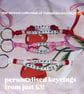 Valentines Personalised Keyrings