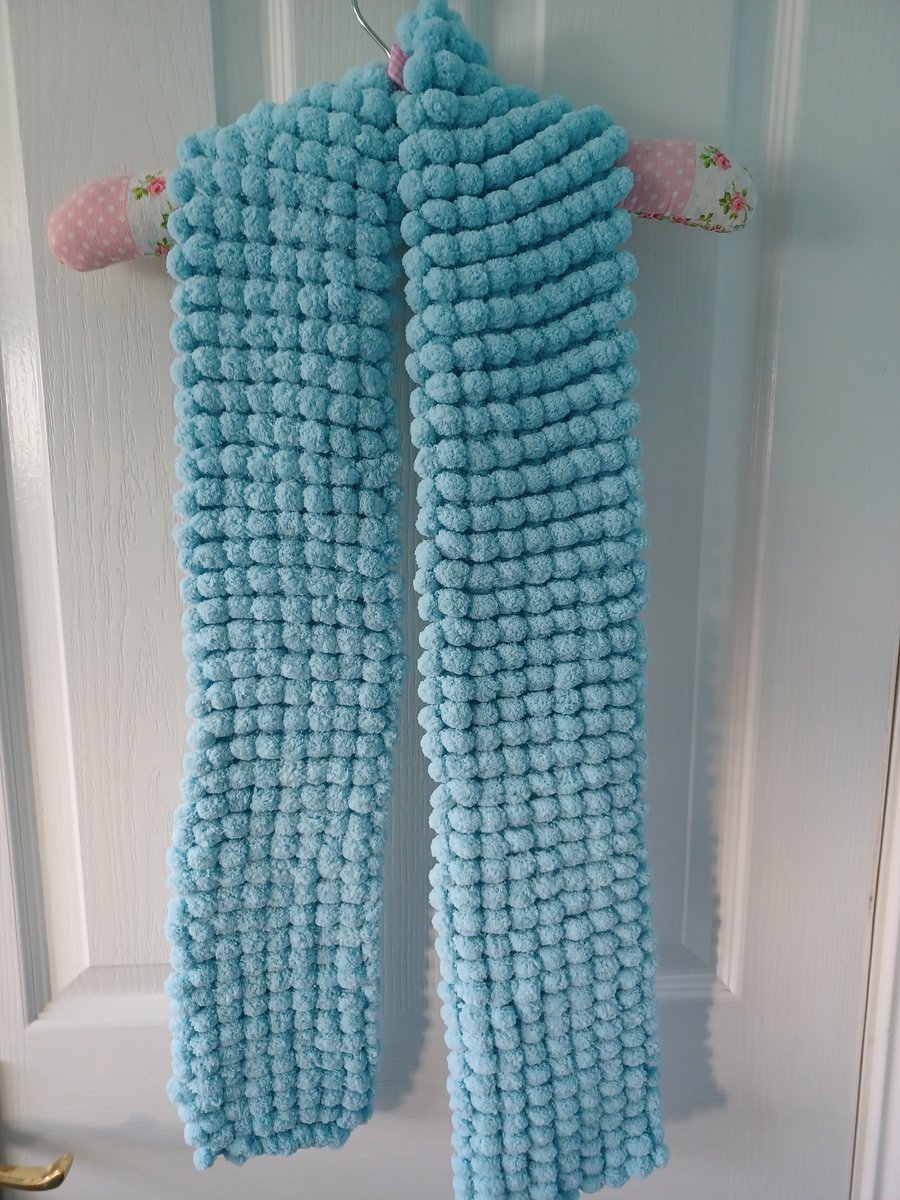 Light Blue Furry Scarf