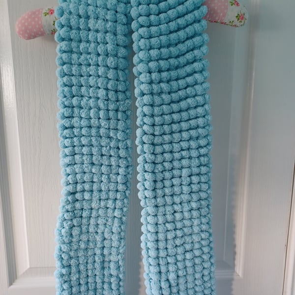 Light Blue Furry Scarf
