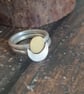 Sun and moon eclipse stacker rings in silver and brass - Image 5