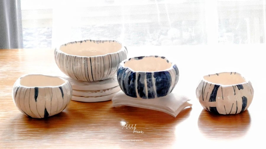 Riverstone Collection 4 pcs Set Indoor Pot