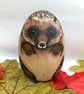 Hedgehog wooden hand painted ornament  - Image 1
