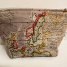 Map of Europe zipped bag