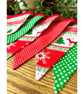 Handmade Nordic Style Red & Green Bunting - Handmade Fabric Garland