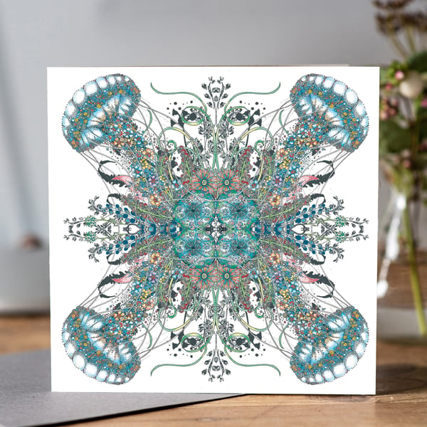 Jelly Fish Kaleidoscope Greeting card
