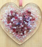 Handmade Fused Glass Red or Pink Love Heart - Hanging Decoartion - Suncatcher  - Image 5