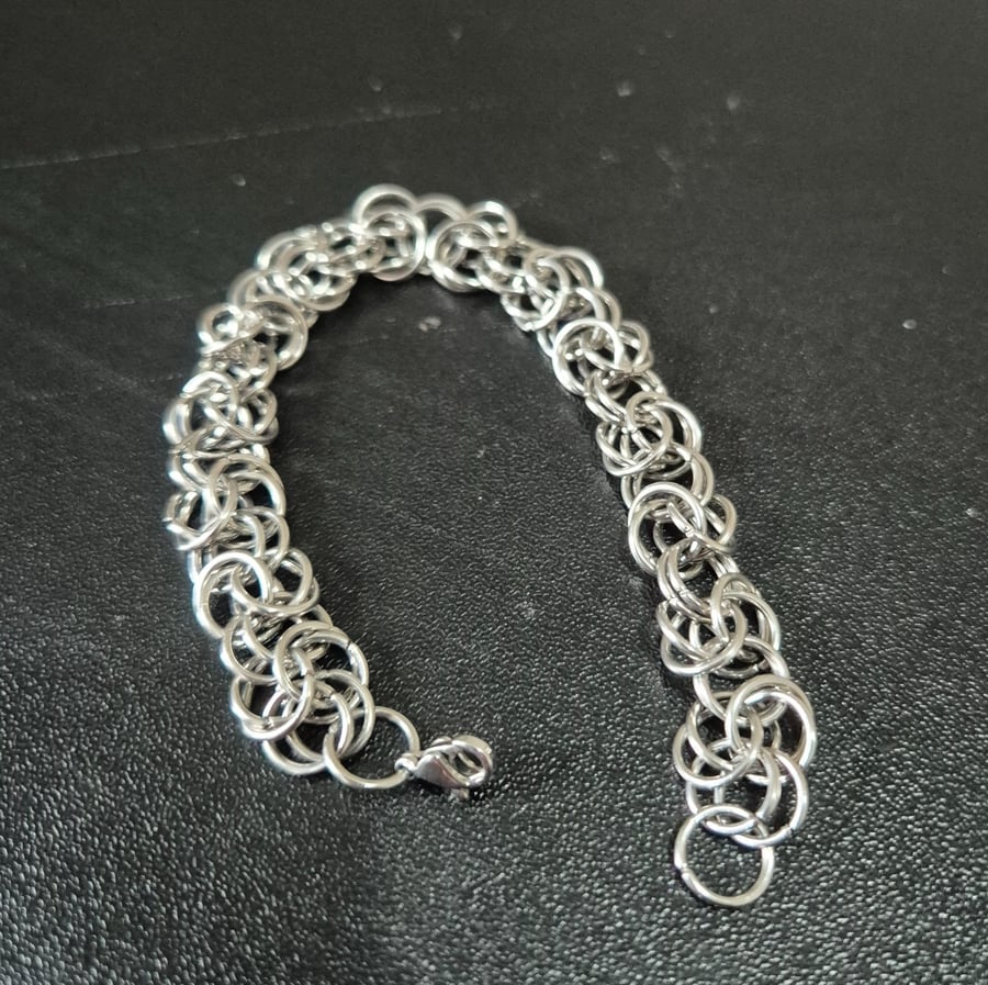 Byzantine Weave Stainless Steel Chainmaille Bracelet