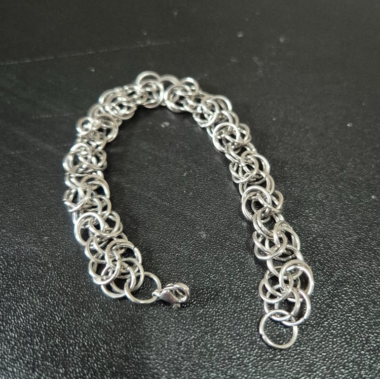 Byzantine Weave Stainless Steel Chainmaille Bracelet
