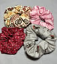Set of four hair scrunchies