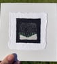 Winter snow scene, hand embroidered keepsake Christmas card. Mini embroidery art - Image 5
