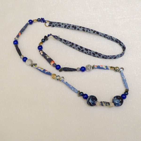 Textile Bead Necklace