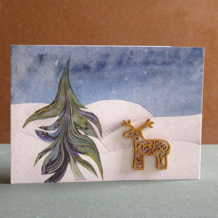 Unique Hand Made Christmas Card with Envelope