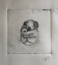 Koala Mother And Baby Drypoint Print - Image 2