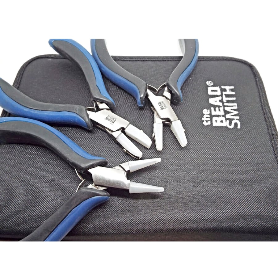 3Pc Nylon Jaw Plier Kit with Ergo Handles for Jewellery Making & Wire Crafts