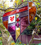 Large Stained Glass Patchwork Heart - Image 2