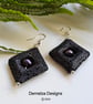 Lava Rock -Lava Stone & Peacock Freshwater Pearl Earrings. - Image 6