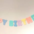 Happy Birthday Bunting (Pastel)