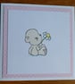 Bear Holding A Daisy Blank Card - Image 4
