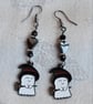 Cute Witch Ghost dangly earrings - Image 1