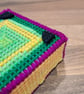 Small tray for small desk items - yellow, green, and orange with magenta edging - Image 5
