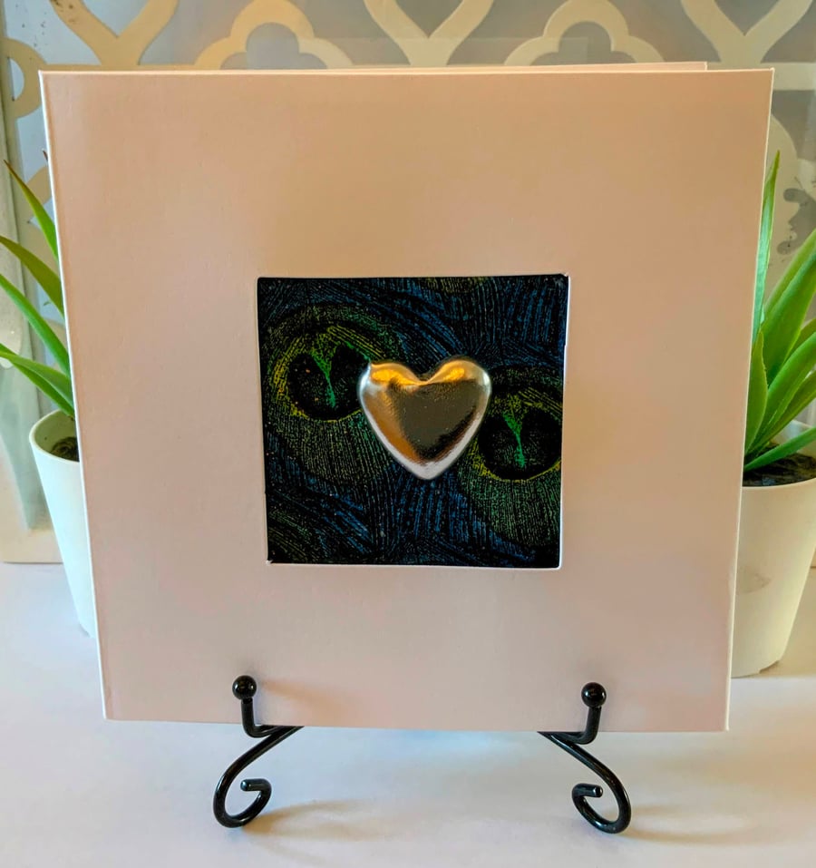 Silver Heart Bespoke Occasion Card.