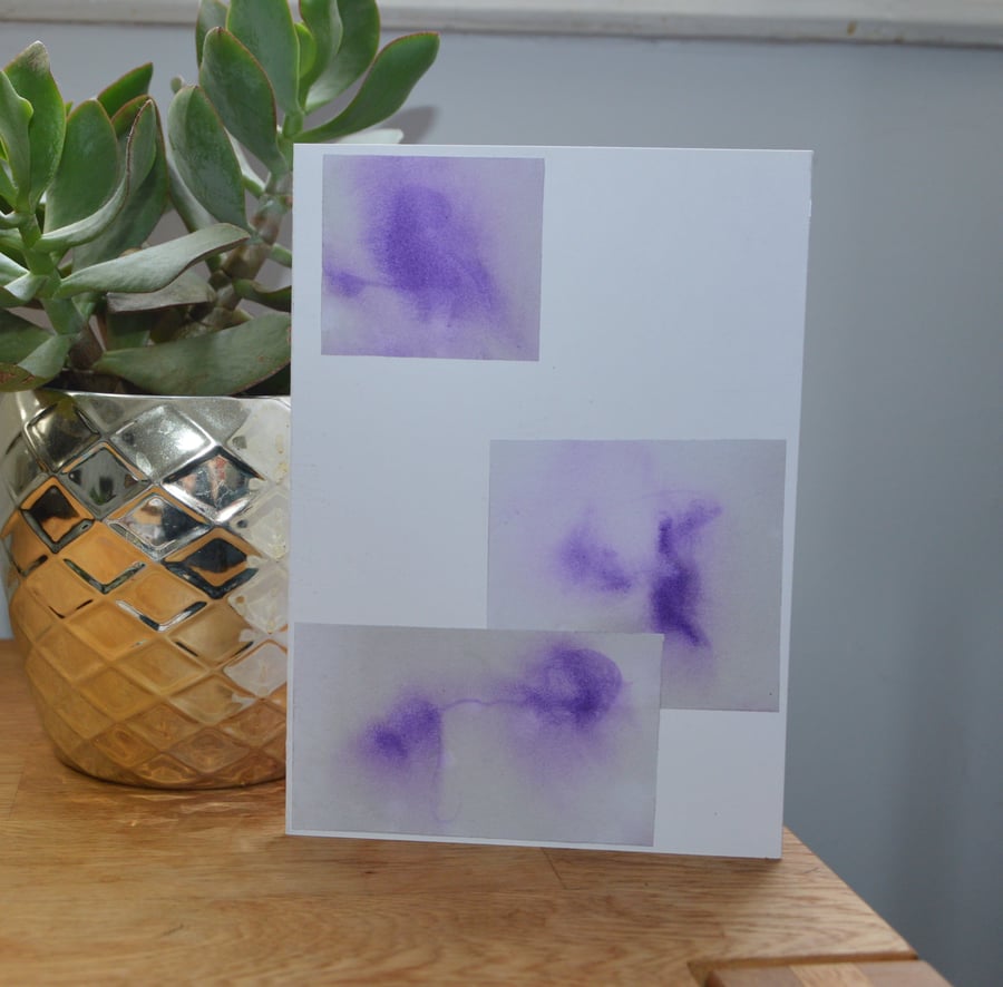 Indigo ink sumi style Greeting card