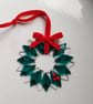 Fused Glass Wreath with berries - Image 2