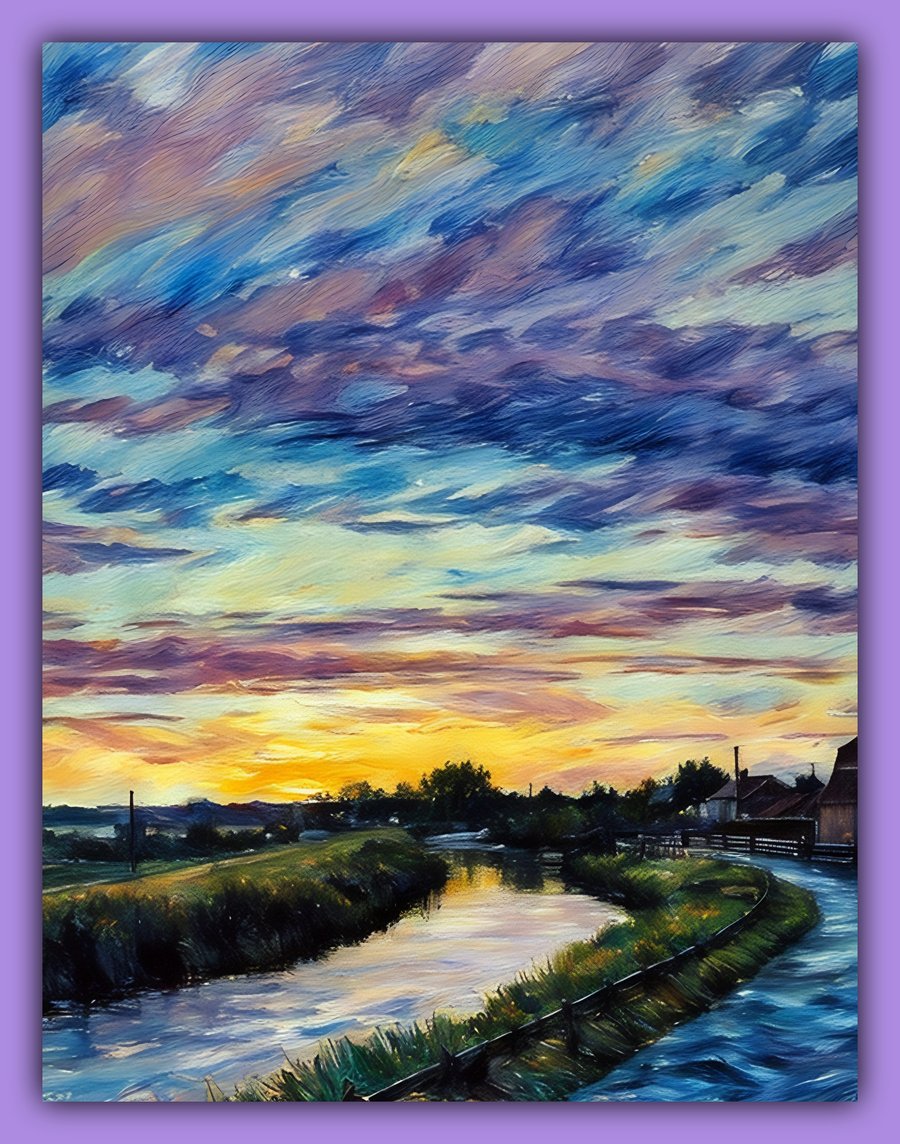 Pack 2 Sunrises September 2025 Nordelph Norfolk Fens Greeting Card A5