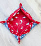 Quilted Fabric storage box with Seagulls and Seashells Fabric - Image 2