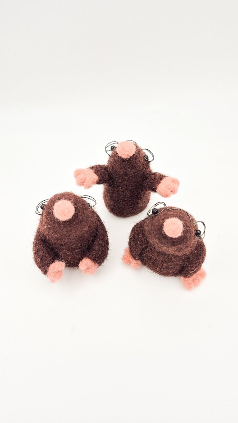 Woolly Mole - Needle Felted Handmade Decoration