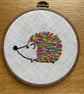 Embroidered Rainbow Hedgehog