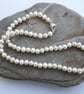 Freshwater Pearl Necklace with Heart Clasp in Sterling Silver - Image 3