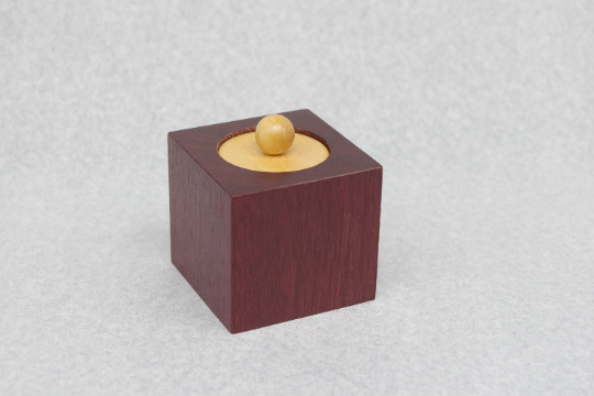 Small Wooden Trinket Ring Box. Handmade. Purple Heart.