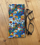 Mediterranean Village Style Quilted Fabric Glasses Case