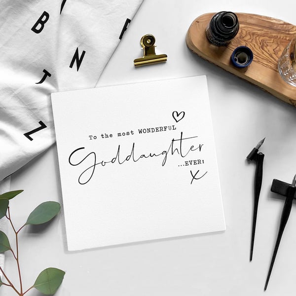 GODDAUGHTER card black card